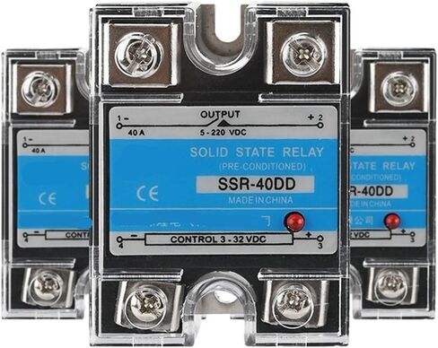 SSR-10DD 25DD 40DD Single Phase DC Controlled DC SSR Solid State Relay 220V 10A 25A 40A 1Pcs(SSR-40DD) in Saudi Arabia