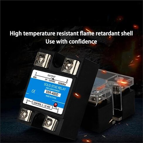 SSR-10DD 25DD 40DD Single Phase DC Controlled DC SSR Solid State Relay 220V 10A 25A 40A 1Pcs(SSR-40DD) in Saudi Arabia
