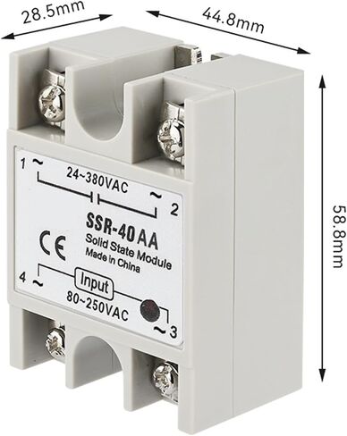 Solid State Relay SSR-10AA 25AA 40AA SSR مرحلة واحدة التحكم AC AC 24-380VAC المدخلات 80-250VAC 10A 25A 40A 1PCS (SSR-40AA) in Saudi Arabia