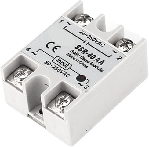 Solid State Relay SSR-10AA 25AA 40AA SSR مرحلة واحدة التحكم AC AC 24-380VAC المدخلات 80-250VAC 10A 25A 40A 1PCS (SSR-40AA) in Saudi Arabia
