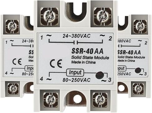 Solid State Relay SSR-10AA 25AA 40AA SSR مرحلة واحدة التحكم AC AC 24-380VAC المدخلات 80-250VAC 10A 25A 40A 1PCS (SSR-40AA) in Saudi Arabia