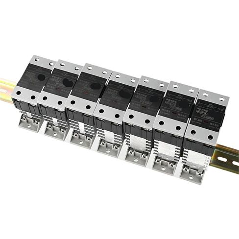 Din Rail Mount Solid State Relay SSR Single Phase DC Control AC AC Control AC with Heat Sink 10A 25A 40A 60A 80A 100A 120A 1Pcs(DC-AC,60A) in Saudi Arabia