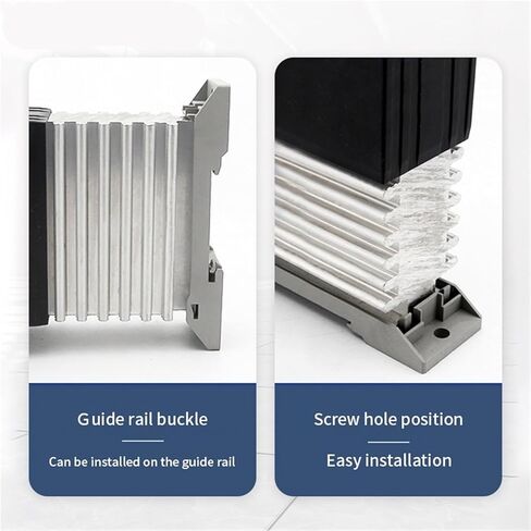Din Rail Mount Solid State Relay SSR Single Phase DC Control AC AC Control AC with Heat Sink 10A 25A 40A 60A 80A 100A 120A 1Pcs(DC-AC,60A) in Saudi Arabia