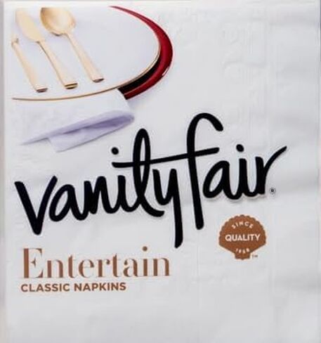 Generic Vanity Fair Nedbkins ترفيه كلاسيكي 3 طبق ، 60 ، حزمة من 2 ، أبيض in Kuwait