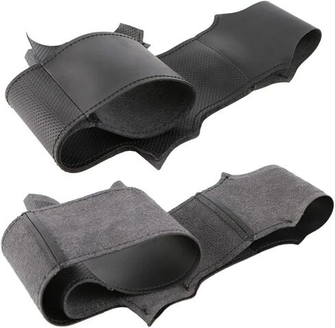 for Hy-undai Elantra 2011-2016 Avante i30 2012-2016, Hand Sewing Non-Slip Black Leather Car Steering Wheel Braid Cover in Saudi Arabia