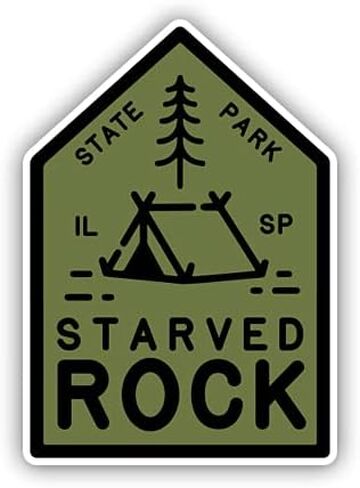 Squiddy Starved Rock State Park Illinois - Vinyl Sticker for Car, Laptop, Notebook (5" high) in Kuwait