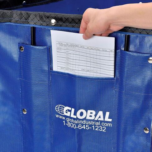 GLOBAL INDUSTRIAL Vinyl Basket Bulk Truck, 24 Bushel, Blue, 53-1/4 inchL x 36-1/4 inchW x 30-1/2 inchH in Saudi Arabia