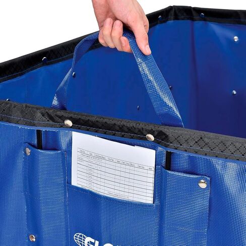 GLOBAL INDUSTRIAL Vinyl Basket Bulk Truck, 24 Bushel, Blue, 53-1/4 inchL x 36-1/4 inchW x 30-1/2 inchH in Saudi Arabia