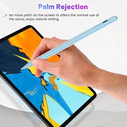 Pen for iPad (A16) 11th 10 Gen ، Charge Fast Pencil مع رفض الإمالة والنخيل ، القلم الرقمي للفترة 2018-2025 Apple iPad 6th-11/A16 ، Pro 13 "/12.9"/11 "/M4 ، AIR 3/4/5/M2/M3 ، MINI 5/6-PINK in Kuwait