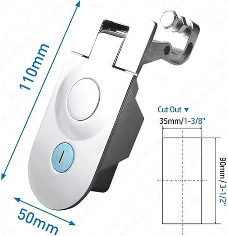 Compression Latch Lock Flush Mount Cabinet Lock Zinc Alloy RV Door Lock Lever Hand Operated Compression Latches Hardware 1Pcs(Chrome) in Saudi Arabia