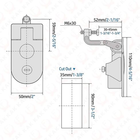 Compression Latch Lock Flush Mount Cabinet Lock Zinc Alloy RV Door Lock Lever Hand Operated Compression Latches Hardware 1Pcs(Chrome) in Saudi Arabia