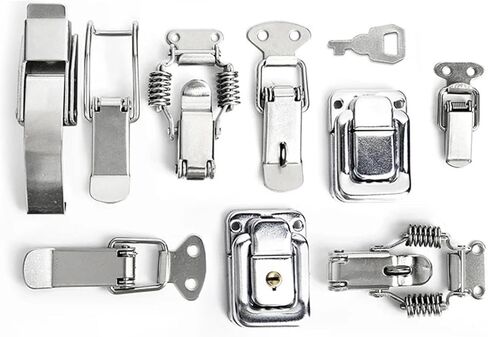 صناديق الخزانة الربيع المحملة مزلاج الصيد تبديل HASP HASP HASP لانزلاق الباب SILING WINDOW HARDWARE TOOL TOOL LOCK 1PCS (J108B) in Saudi Arabia