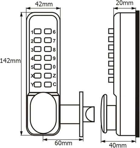 Lock Mechanical Password Door Lock Safe Home Gate Lock Door Hardware Indoor Outdoor Lock Keyless 1Pcs in Saudi Arabia
