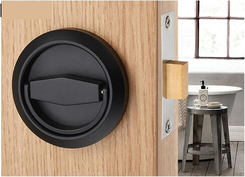 Hidden Door Locks Stainless Steel Handle Recessed Invisible Keyless Mechanical Outdoor Lock Home Hardware 1Pcs(Red Bronze Set) in Saudi Arabia