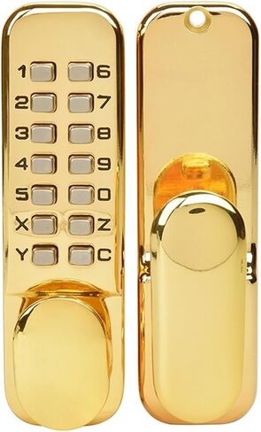 Zinc Alloy Keyless Door Lock Mechanical Combination Lock Door Lock Code Lock for Home Handle Door Hardware 3 Color 1Pcs(Bronze) in Saudi Arabia