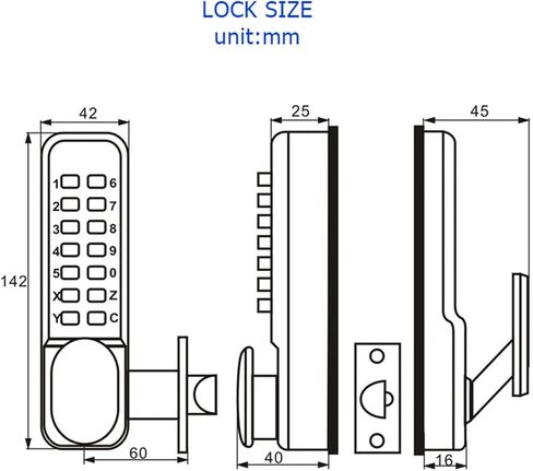 Zinc Alloy Keyless Security Lock Door Lock Hardware Mechanical Strongbox Password Safe Lock 1Pcs in Saudi Arabia