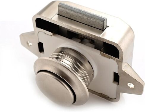 Camper Car Lock 20mm Push Lock for RV Yacht Furniture Door Hardware Cabinet Drawer Locks Handles Kids Lock 20Pcs(Big-Chrome) in Saudi Arabia