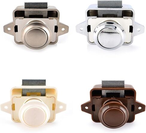 Camper Car Lock 20mm Push Lock for RV Yacht Furniture Door Hardware Cabinet Drawer Locks Handles Kids Lock 20Pcs(Big-Chrome) in Saudi Arabia