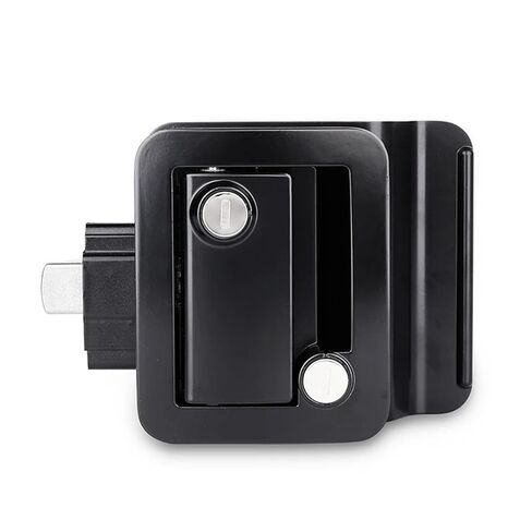 مقطورة العربة دخول الباب قفل مقبض قفل الزنك سبيكة أمان قفل الباب RV بديل مع Deadbolt كمبيوتر مفتاح الباب مقبض 1pcs (أسود) in Saudi Arabia