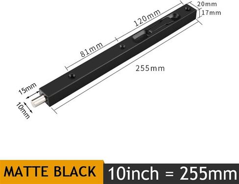 4/6/8/10 Inch Stainless Steel Hidden Door Bolt Security Guard Door Latch Sliding Door Lock Bathroom Bolt Proof Hardware 1Pcs(Gold 12inch) in Saudi Arabia