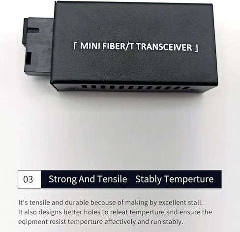 2 PCS GIGABIT 100/1000M A/B SC Ethernet Mediable Switch Converter RJ45 Optic Transceiver 20km Fibra Switch Black Plastic+Metal in Saudi Arabia