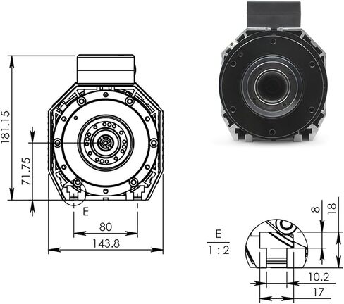 9.0KW محرك مغزل مطول بالهواء 800Hz 4-Pole 220V / 380V ISO30 (220 فولت) in Saudi Arabia