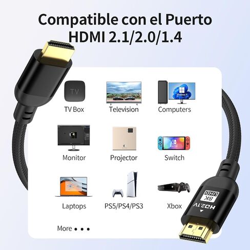 4K hdmi Cable 40FT,18Gbps Ultra High Speed HDMI 2.0 Cable,Braided Rope,Support 4K@60Hz 2K@120Hz,Dynamic HDR,ARC,Durable,Compatible with PC/HDTV/PS5/xbox/Blu-ray Video/Surveillance Camera in Saudi Arabia