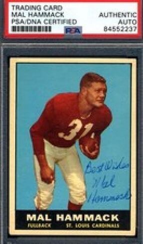 Mal Hammack PSA DNA Vintage COA توقيع 1961 Topps Autograph - بطاقات موقعة للبيسبول in Saudi Arabia