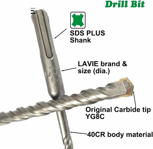 10pc/lot 4mm 5mm 6mm bits Hammer Drill Bits stet 160mm خرسانة جدار من الطوب كتلة البناء حفرة المنشار حفر 013 (6x160mm 10pcs) in Saudi Arabia