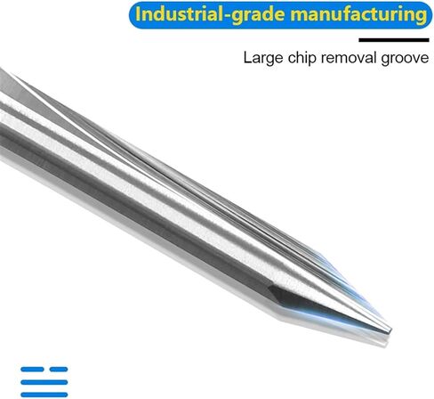 1Pcs 3.175mm Shank 2 Flutes Straight V Engraving Bits 20/30/45/60/90 Degrees Tip 0.1-0.5mm Straight V Tools(20x0.5mm) in Saudi Arabia