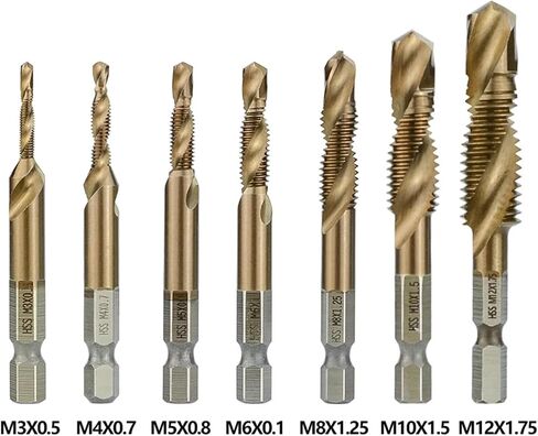 HSS4341/6542 THEAR TAP METIC TAP M3 M4 M5 M6 M6 M10 M12 MACLE SAP SAP TAP TAND METAL THELD TOOLD 1PCS (7pcs) in Saudi Arabia