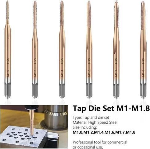 HSS 6542 Machine THE TAP TAP TAP DRIVER SCEL TAP TAP TAIL M1.1 M1.2 M1.4 M1.6 M1.7 M1.8 M2.0 1PCS (M1.2x0.25) in Saudi Arabia