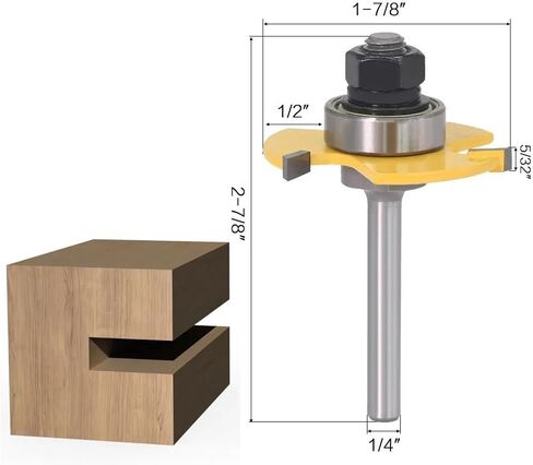 1Pcs T Slot Groove Joint Assembly Router Bit 6mm/8mm/12mm 1/4inch 1/2inch Shank 3 Flute Wood Tool(6mm Shank) in Saudi Arabia