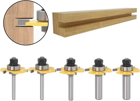 1Pcs T Slot Groove Joint Assembly Router Bit 6mm/8mm/12mm 1/4inch 1/2inch Shank 3 Flute Wood Tool(6mm Shank) in Saudi Arabia