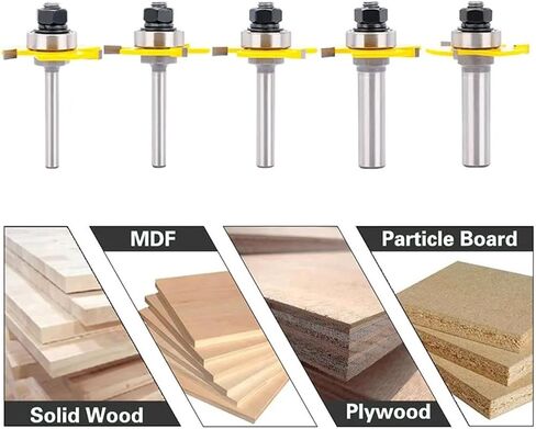 1Pcs T Slot Groove Joint Assembly Router Bit 6mm/8mm/12mm 1/4inch 1/2inch Shank 3 Flute Wood Tool(6mm Shank) in Saudi Arabia