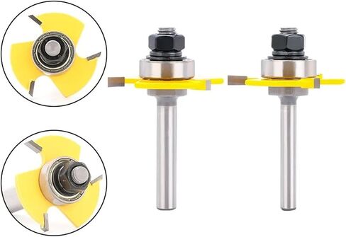 1Pcs T Slot Groove Joint Assembly Router Bit 6mm/8mm/12mm 1/4inch 1/2inch Shank 3 Flute Wood Tool(6mm Shank) in Saudi Arabia