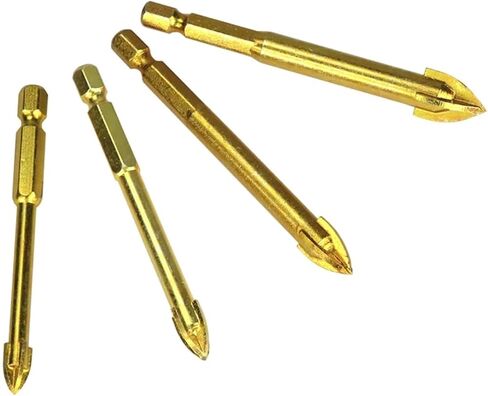 Carbide Glass Drill Bit Set Alloy Carbide Point with 4 Cutting Edges Tile&Glass Cross Spear Head Drill Bits 6/8/10/12mm 1Pcs(12mm) in Saudi Arabia
