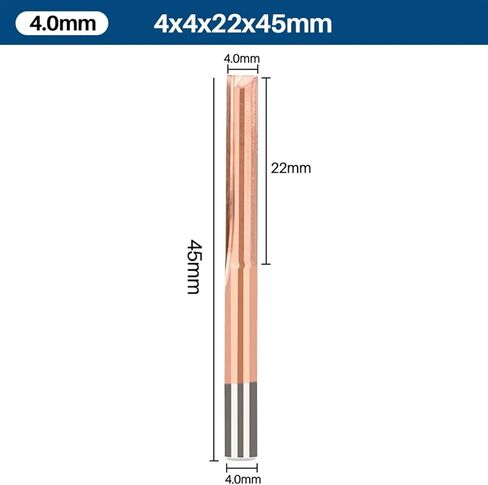 Straight Slot Wood Cutter 2 Flute Straight Coating 4mm Shank Tungsten Steel for Wood 1Pcs(4x22) in Saudi Arabia