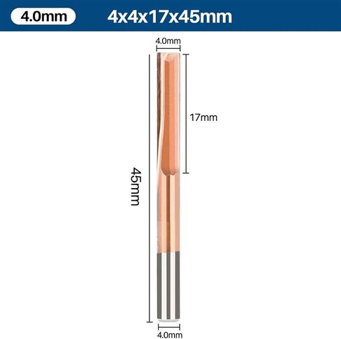 Straight Slot Wood Cutter 2 Flute Straight Coating 4mm Shank Tungsten Steel for Wood 1Pcs(4x22) in Saudi Arabia