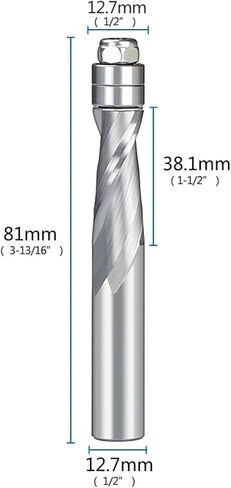 Up Cut 1/4 1/2 Shank CarbideWith Bearing for Woodworking Bit 1Pcs(6.35x15.86x64) in Saudi Arabia