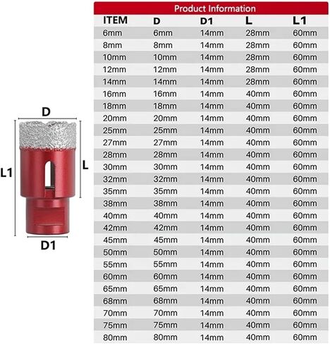1pcs 6mm-80mm خيط الفراغ المتفتحة المتفتحة ثقب المتفتحة الأساسية بتات طاحونة الزاوية لزاوية. in Saudi Arabia