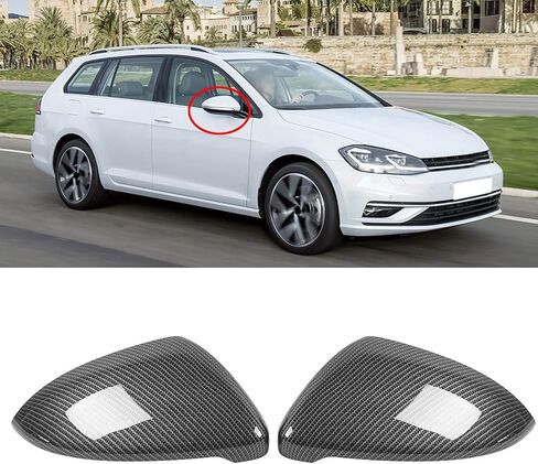Car Rearview Mirror Cover Housing Caps Rearview Mirror Cover 2pcs Carbon Fiber Style Rearview Wing Mirror Cover Cap in Saudi Arabia