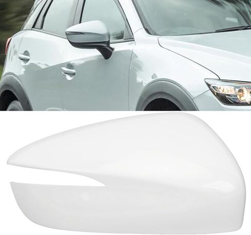 Yoidesu Side Mirror Cover for CX-3 2015-2019 CX-5 2015–2017, Car Rearview Mirror Cover, White Door Mirror Covers, Easy Installation, Additional Protective Layer (Right OE in Saudi Arabia