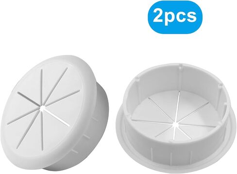 2pcs 2-3/8 بوصة (60 مم) جروميت أبيض ، جروميت ثقب الكبل ، غطاء ثقب سلك مرن للمكتب ، الطاولة ، الأسلاك تمر عبر in Saudi Arabia
