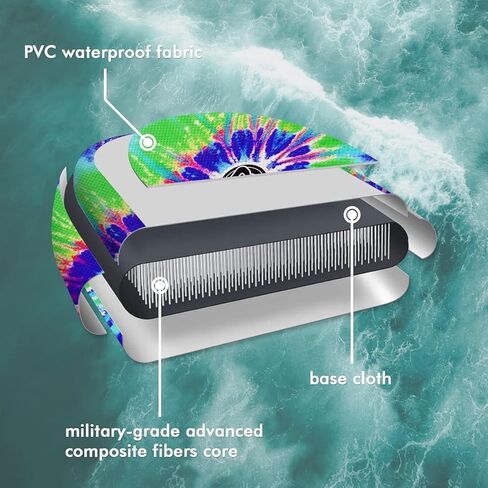 Inflatable Bodyboard Portable Surfboard with Hammer Seam Technology Storage 48 Inch Super Folding Body Board with Max Inflation Pressure 15PSI in Kuwait