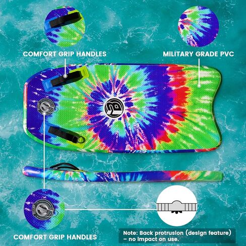 Inflatable Bodyboard Portable Surfboard with Hammer Seam Technology Storage 48 Inch Super Folding Body Board with Max Inflation Pressure 15PSI in Kuwait