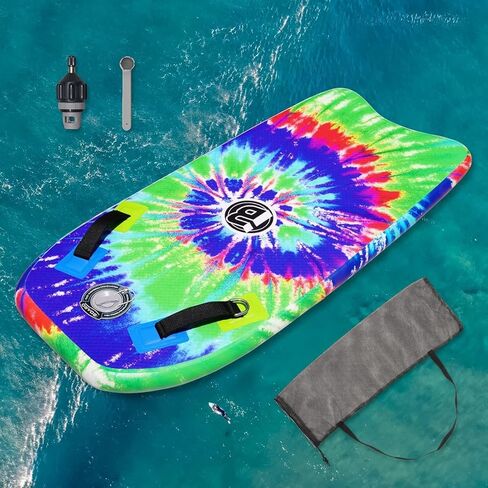 Inflatable Bodyboard Portable Surfboard with Hammer Seam Technology Storage 48 Inch Super Folding Body Board with Max Inflation Pressure 15PSI in Kuwait