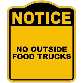 لا توجد شاحنات غذائية خارجية تلاحظ علامة مركب من الألومنيوم الأسود الصفراء 20 × 24 بوصة in Kuwait