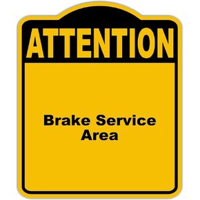 منطقة خدمة الفرامل انتباه الصفراء السوداء السوداء المركب المركب 15 × 18 بوصة in Kuwait