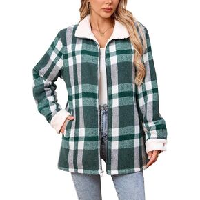 سترات شيربا المبطنة بالسيدات شيربا تطفو طوق الكامل zip fleece flannel سترة للنساء العصرية in Kuwait